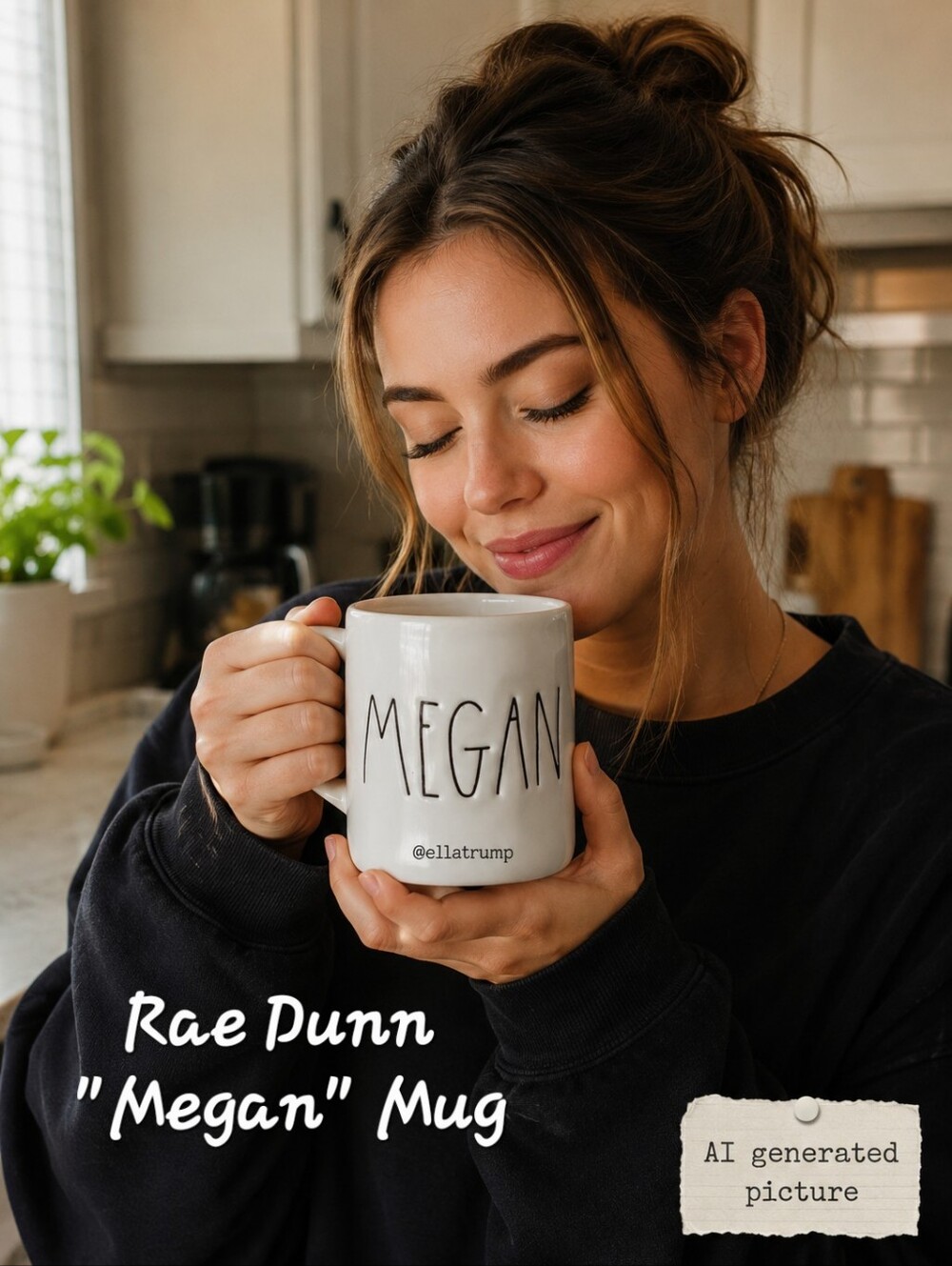 Rae Dunn White "Megan" Name Series Mug